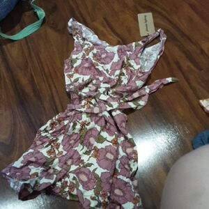Princess Highway Pink and Cream Floral Romper